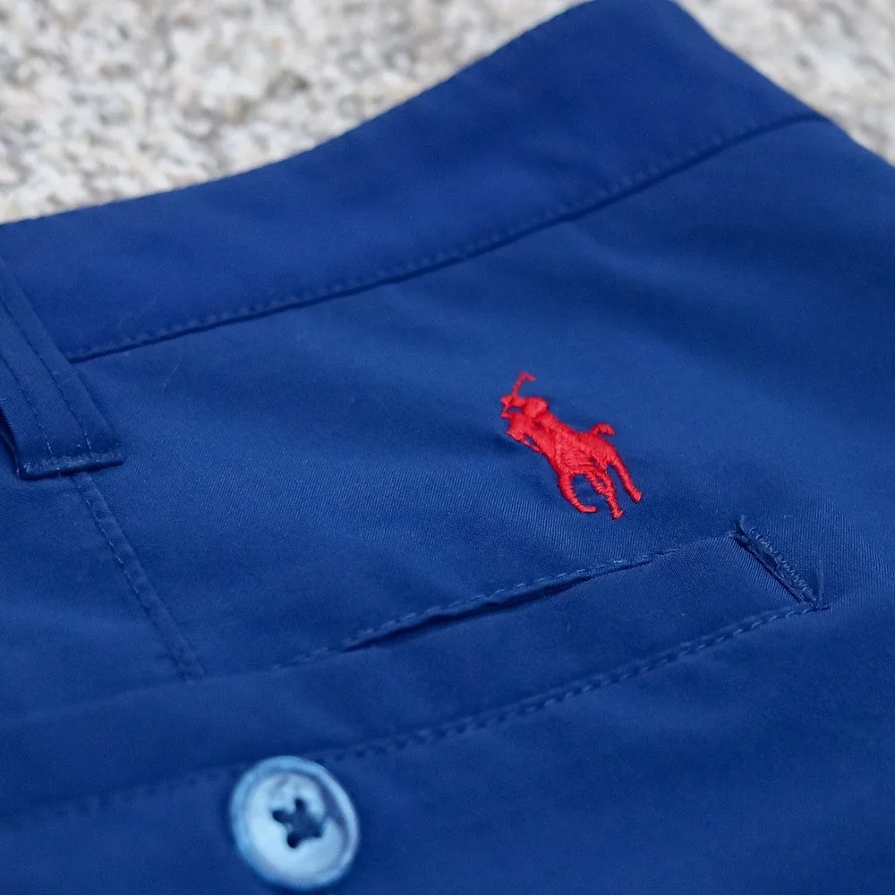 Polo‎ Ralph Lauren Performance Shorts Mens 44 Navy Golf Athletic Embroidered Big